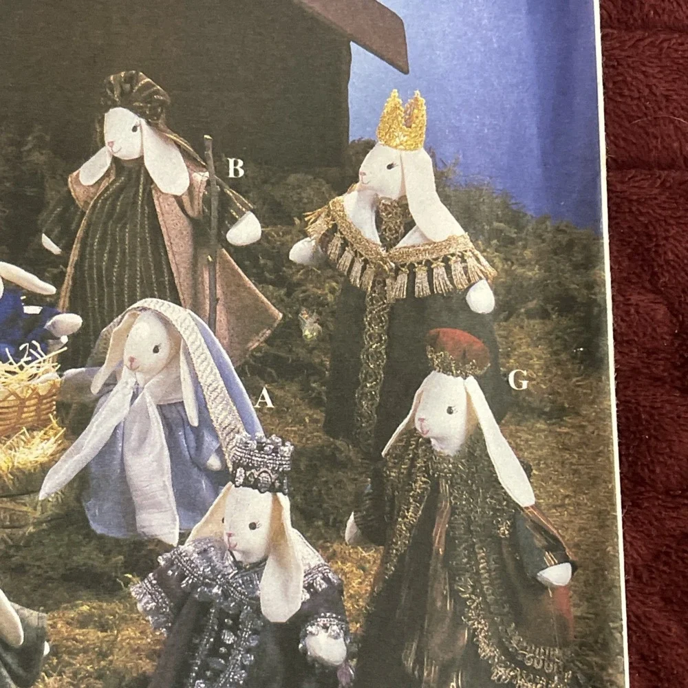 Simplicity 8778 Bunny Nativity UNCUT Sewing Pattern CHRISTMAS‎ DECOR VTG 1984